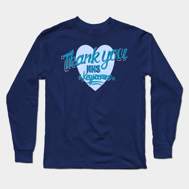 Thank You NHS and Keyworkers Long Sleeve T-Shirt by Neon-Light